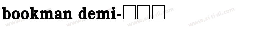 bookman demi字体转换
